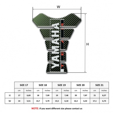 Yamaha Tank Guard Pads Green Dots Design Team Logo style 