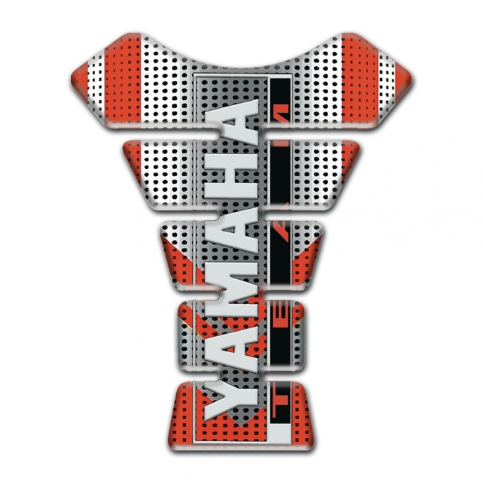 Yamaha Tank Pad Protector Silver Red Design Team logo Style 