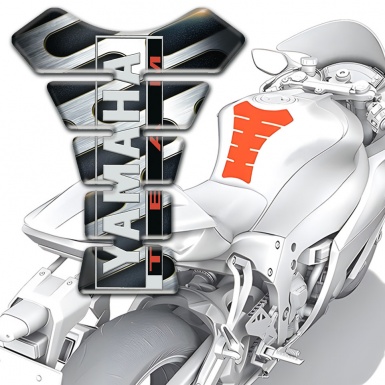 Yamaha Tank Pad Motorbike Black Grey Base Team Style 