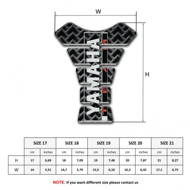 Yamaha Tank Protector Metal Grid Vertical Inscription Logo 