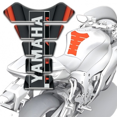 Yamaha Tank Pad Motorbike Orange Nuance Base Team Logo Style 