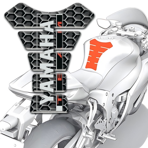 Yamaha Tank Pad Motorbike Honeycomb Design Team logo style 