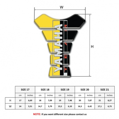 Yamaha Tank Protector Yellow Black halves and Team Logo Style 