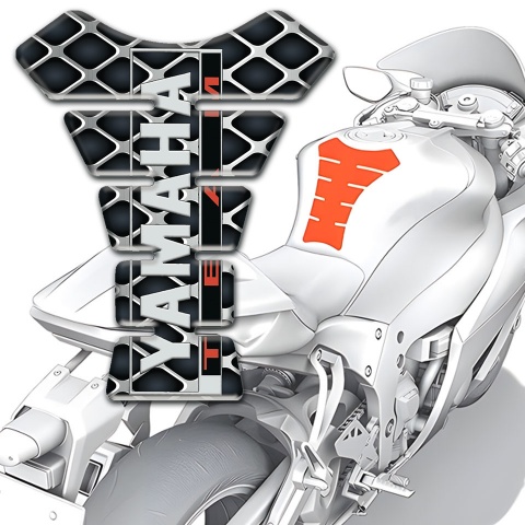 Yamaha Tank Guard Pads Large Grid Style Base Team Logo 