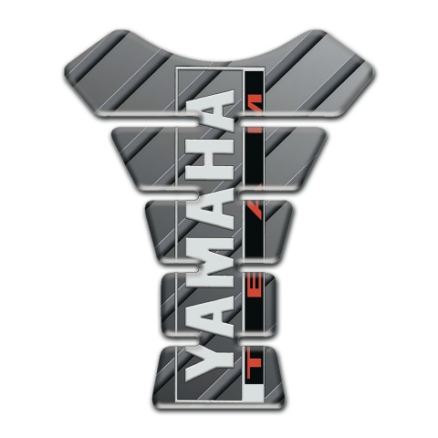 Yamaha Tank Fuse Grey Diagonal Patterns Base Team Logo Style 
