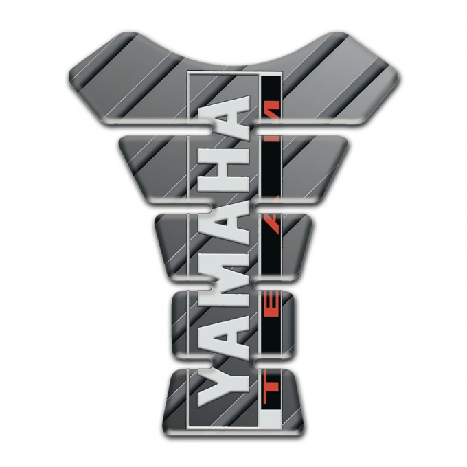 Yamaha Tank Fuse Grey Diagonal Patterns Base Team Logo Style 