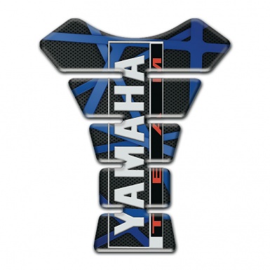 Yamaha Tank Protector Crossed Blue Lines Design Team logo 