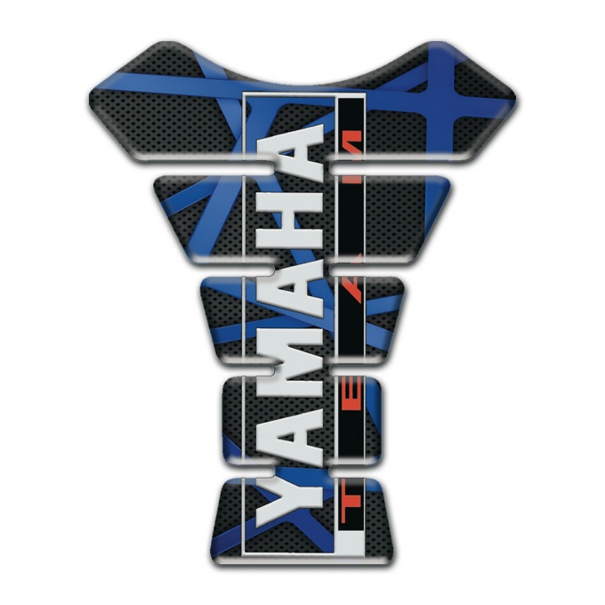 Yamaha Tank Protector Crossed Blue Lines Design Team logo 