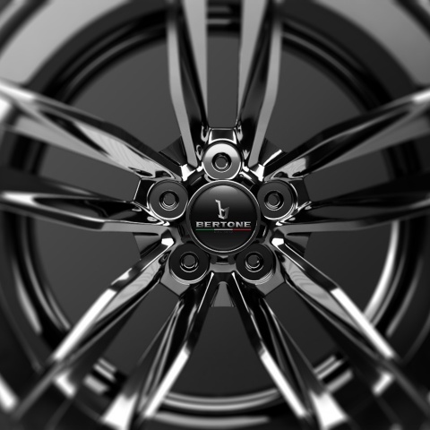 Opel Bertone Domed Stickers Wheel Center Cap design Black