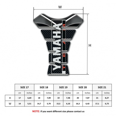 Yamaha Tank Fuse Unique Silicone Sticker Team Logo style 