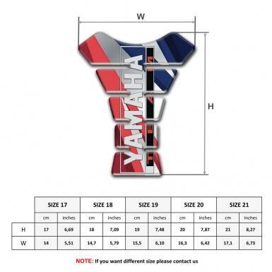 Yamaha Tank Guard Pads Multicolored Lines Design Team logo Style 