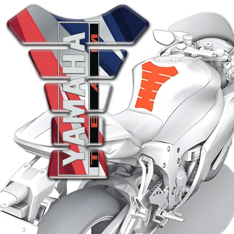 Yamaha Tank Guard Pads Multicolored Lines Design Team logo Style 
