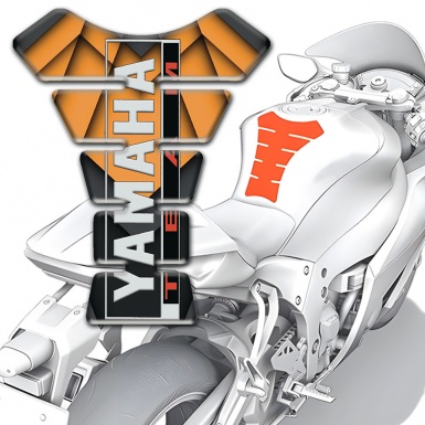 Yamaha Tank Pad Motorbike Orange Black style Team Logo 