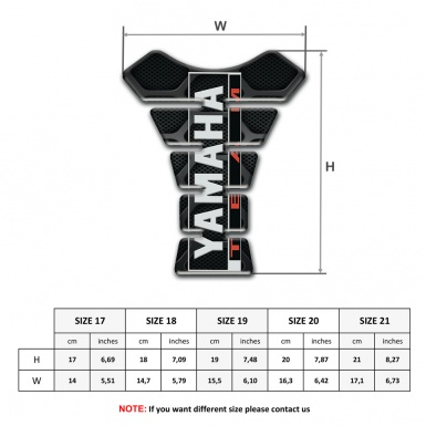 Yamaha Tank Protector Dark Base Decoration Team Inscription Logo