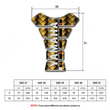 Yamaha Tank Pad Motorbike Yellow Fibers Desig Team Style 