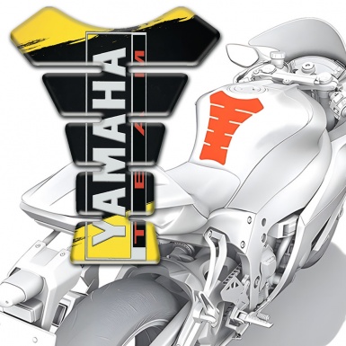 Yamaha Tank Protector Yellow Black Painting Style 