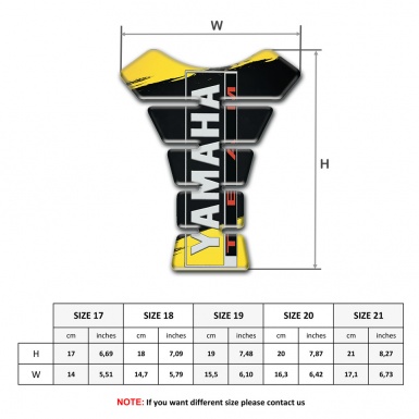 Yamaha Tank Protector Yellow Black Painting Style 