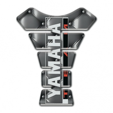 Yamaha Tank Guard Pads Gray Leather Background Team logo Style 