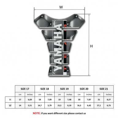 Yamaha Tank Guard Pads Gray Leather Background Team logo Style 
