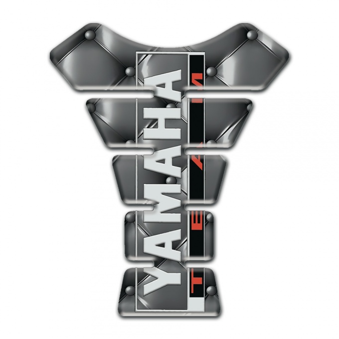 Yamaha Tank Guard Pads Gray Leather Background Team logo Style 