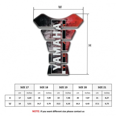 Yamaha Tank Pad Protector Mixed Colors background Team style 
