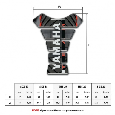 Yamaha Tank Pad Motorbike Silicone Sticker With Stylish Design 