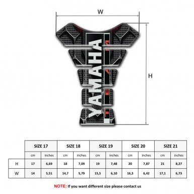Yamaha Tank Protector 3D Decoration Style 