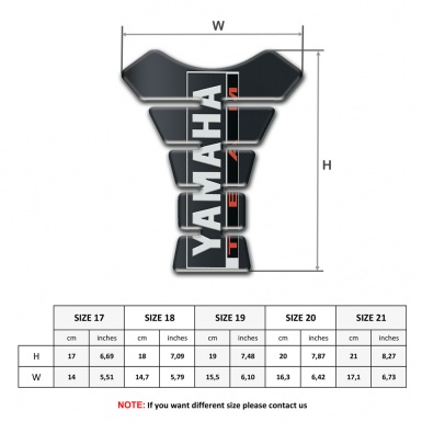 Yamaha Tank Fuse Graphite Effect Base Team Logo Style 