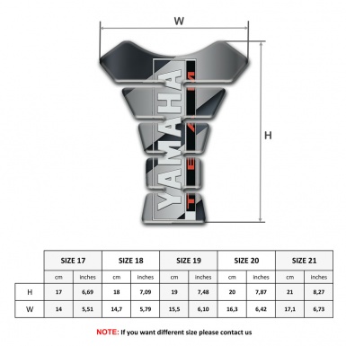 Yamaha Tank Pad Motorbike Gray Diagonal Bands Base Team Edition 