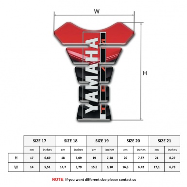 Yamaha Tank Protector Center  Anti Slip Sticker Team Style 