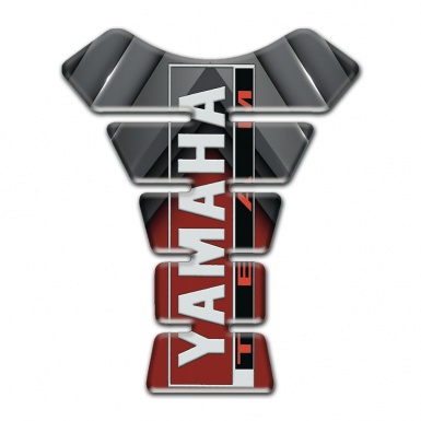 Yamaha Tank Fuse Base with Gray Red Print and Team Logo Style 