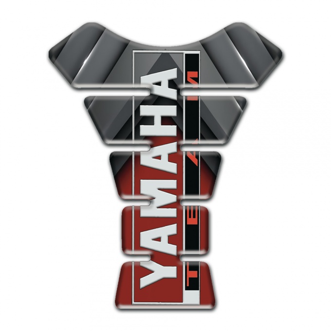 Yamaha Tank Fuse Base with Gray Red Print and Team Logo Style 