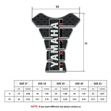 Yamaha  Tank Fuse Perforated Rubber effect Team Logo Style 