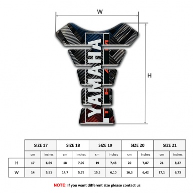 Yamaha Tank Pad Motorbike Crossed dark Belts Design 