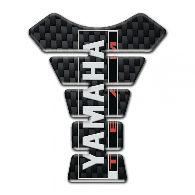 Yamaha Tank Pad Protector Black Fibers base Team Logo Design 