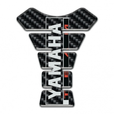 Yamaha Tank Pad Motorbike Design Black carbon and Team logo Style 