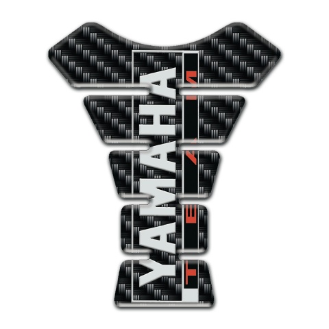Yamaha Tank Pad Motorbike Design Black carbon and Team logo Style 