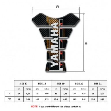 Yamaha Tank Protector Design Black and Brown Base Team Logo Edition 