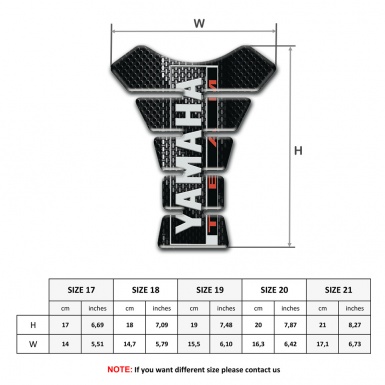 Yamaha Tank Guard Pads Stylish Model with Vertical logo Inscription