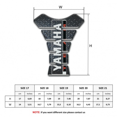 Yamaha Tank Pad Motorbike Design Rough effect and Team Logo Style 