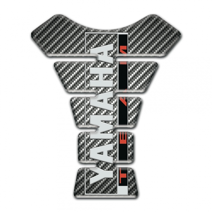 Yamaha Tank Guard Pads Classic Carbon Style Team Logo 