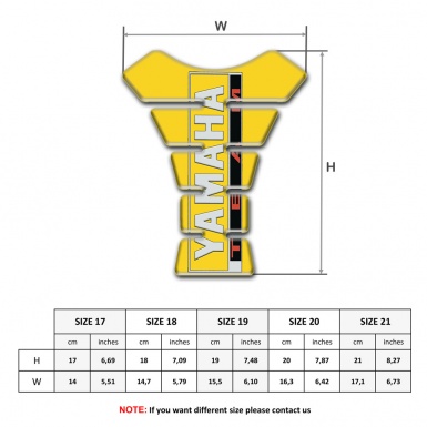 Yamaha Tank Pad Protector Yellow Variant 