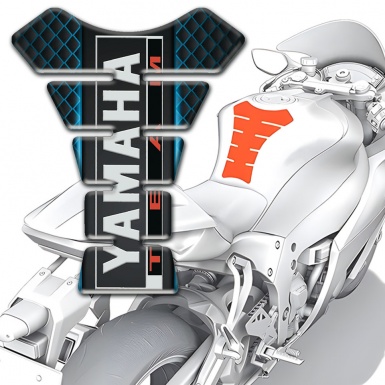 Yamaha Tank Fuse Neon Grid Effect and Vertical Logo 