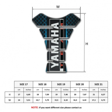 Yamaha Tank Fuse Neon Grid Effect and Vertical Logo 