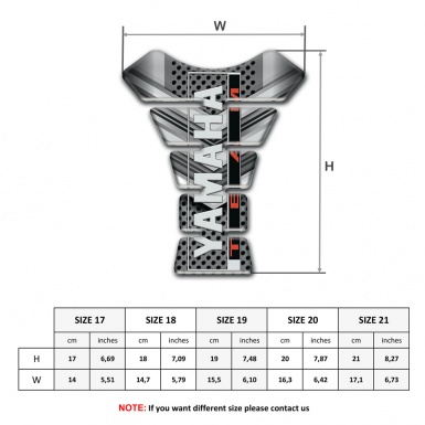 Yamaha Tank Guard Pads Unique Design with Vertical Logo Style 