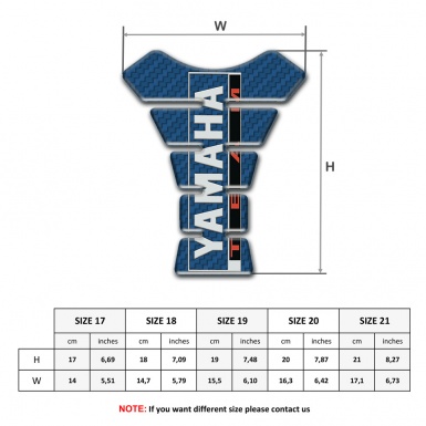 Yamaha Tank Protector Navy Blue Carbon option 
