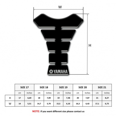 Yamaha  Tank Pad Motorbike Black Type 