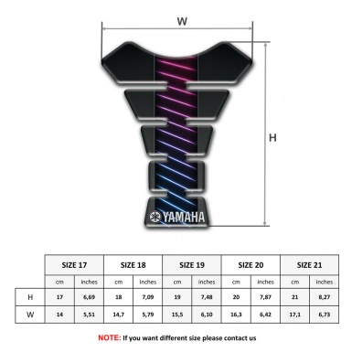 Yamaha Tank Guard Pads Blue Purple Lines Design 