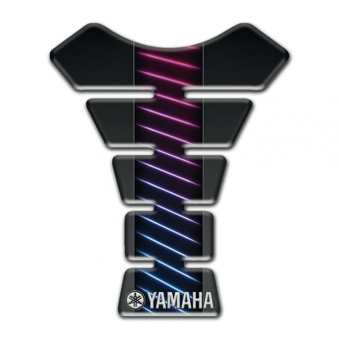Yamaha Tank Guard Pads Blue Purple Lines Design 