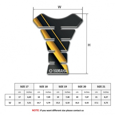Yamaha Tank Protector Yellow Diagonal Tape Design 